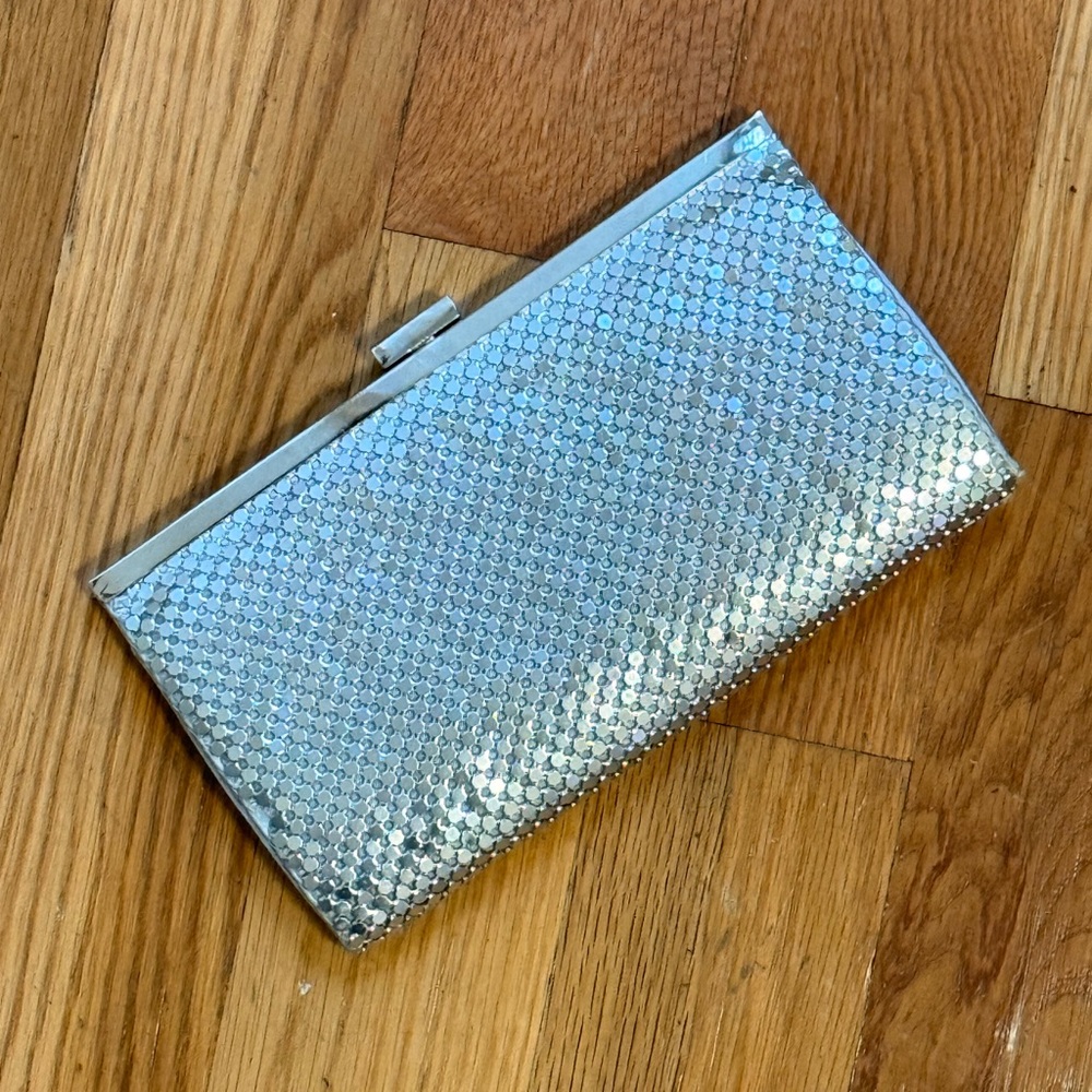 Glamorous Silver Sequin Clutch